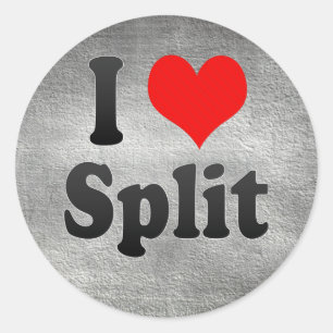 Sticker Rond J'aime la fente, Croatie