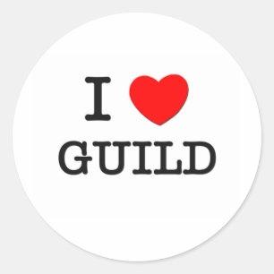 Sticker Rond J'aime la guilde