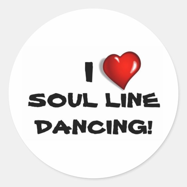 Sticker Rond J'Aime La Ligne Soul Danser! (Devant)