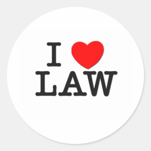 Sticker Rond J'aime la loi