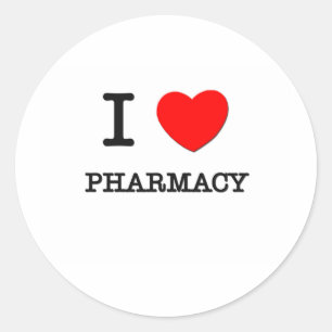 Sticker Rond J'aime la pharmacie