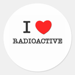 Sticker Rond J'aime la radioactivité