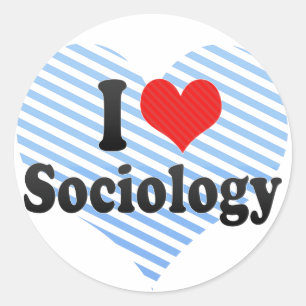 Sticker Rond J'aime la sociologie