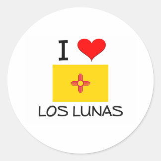 Sticker Rond J'aime la visibilité directe Lunas Nouveau Mexique