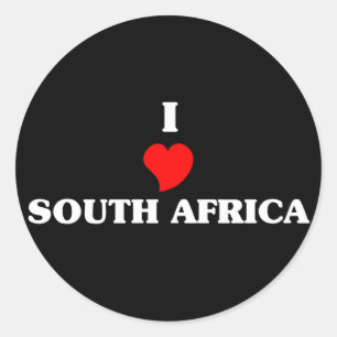 Sticker Rond J'aime l'Afrique du Sud