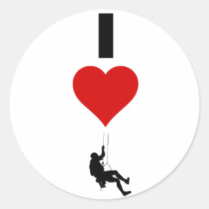 Sticker Rond J'aime l'alpinisme (vertical)