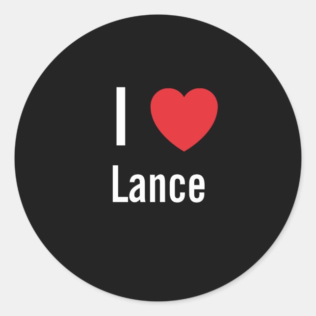 Sticker Rond J'aime Lance (Devant)