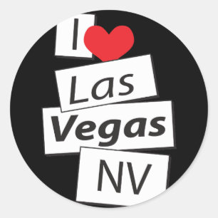 Sticker Rond J'aime Las Vegas nanovolt
