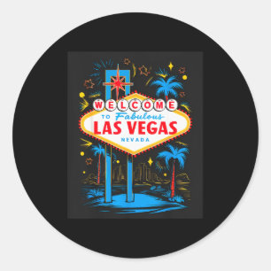 Sticker Rond J'aime Las Vegas Nevada City Vegas Souvenir Las Ve