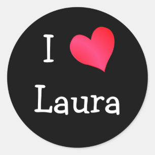 Sticker Rond J'aime Laura