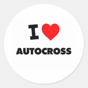 Sticker Rond J'aime l'autocross