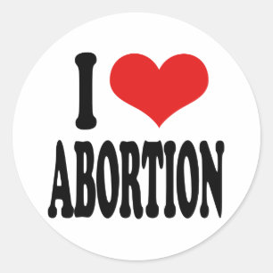Sticker Rond J'aime l'avortement