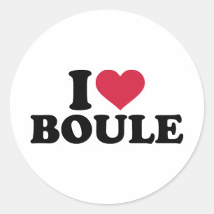 Sticker Rond J'aime le Boule Petanque