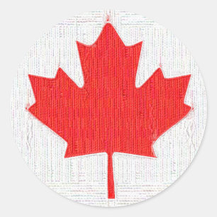 Sticker Rond J'aime le Canada ! Conception de l'affichage de l'