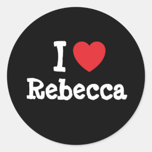 Sticker Rond J'aime le coeur de Rebecca T-Shirt