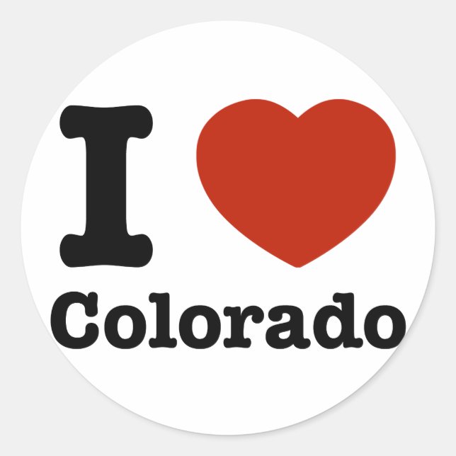 Sticker Rond J'Aime Le Colorado (Devant)
