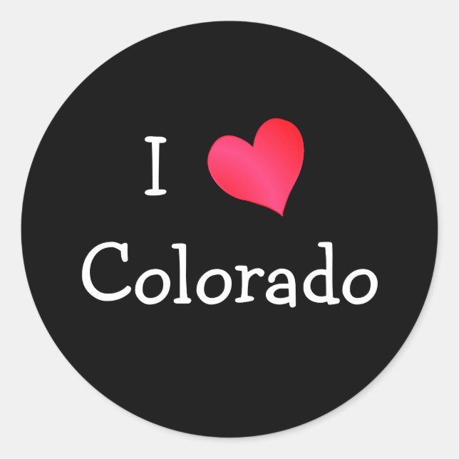 Sticker Rond J'Aime Le Colorado (Devant)