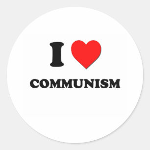 Sticker Rond J'aime le communisme
