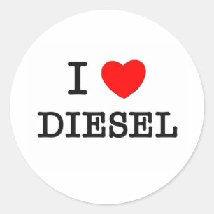 Sticker Rond J'aime le diesel