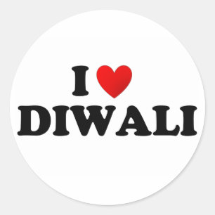 Sticker Rond J'aime le diwali