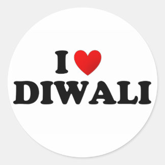 Sticker Rond J'aime le diwali