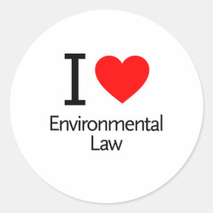Sticker Rond J'aime le droit environnemental
