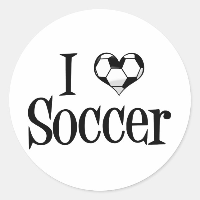 Sticker Rond J'Aime Le Football (Devant)