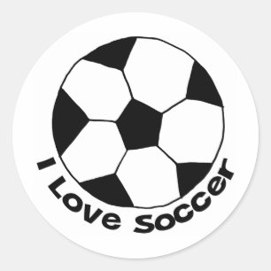 Sticker Rond J'Aime Le Football