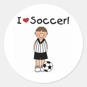 Sticker Rond J'Aime Le Football