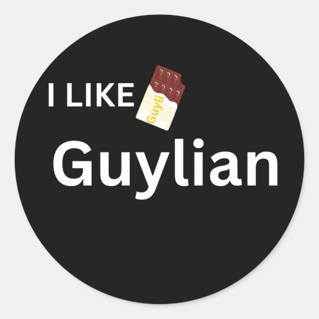 Sticker Rond j'aime le guylien (Devant)