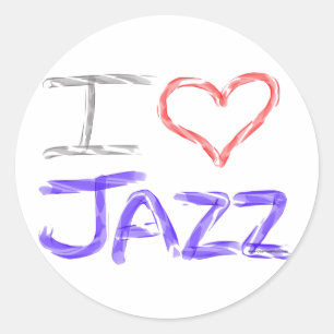 Sticker Rond J'aime le jazz