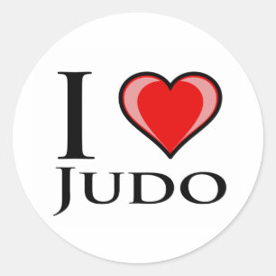 Sticker Rond J'aime le judo