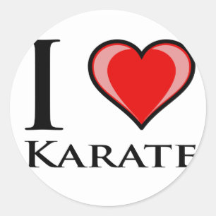 Sticker Rond J'aime le karaté