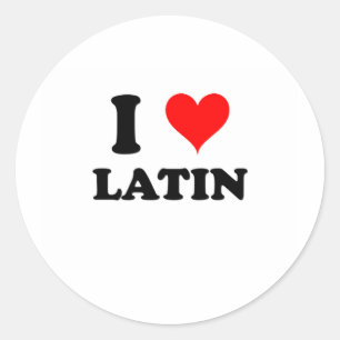 Sticker Rond J'aime le latin