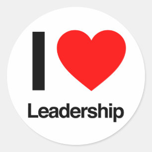 Sticker Rond j'aime le leadership