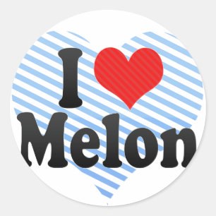 Sticker Rond J'aime le melon