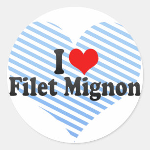 Sticker Rond J'aime le Mignon de filet
