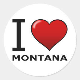 STICKER ROND J'AIME LE MONTANA