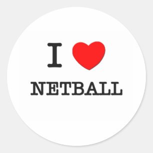 Sticker Rond J'aime le net-ball
