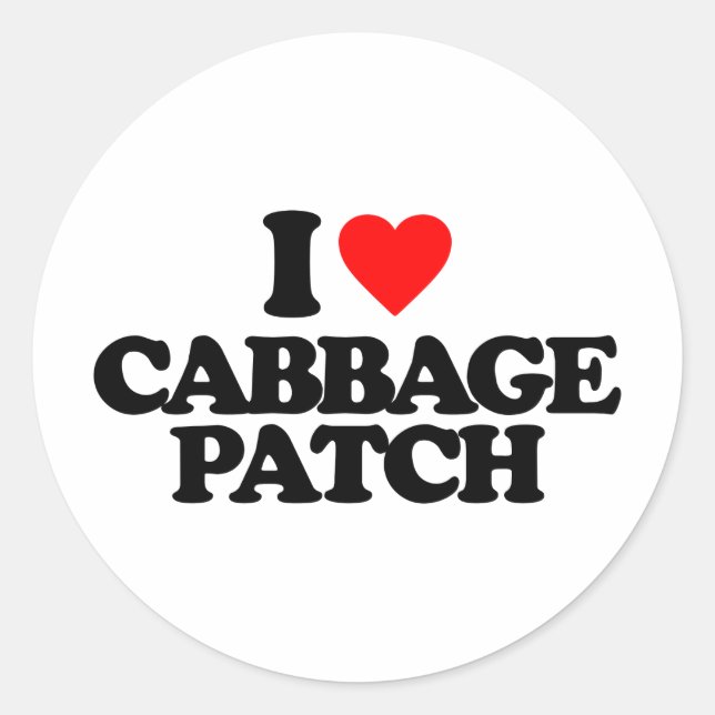 STICKER ROND J'AIME LE PATCH CABBAGE (Devant)