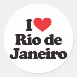 Sticker Rond J'aime le Rio de Janeiro