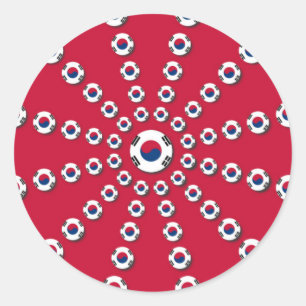 Sticker Rond J'aime le rouge