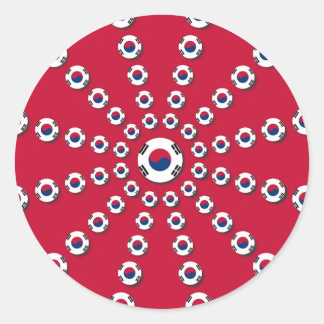 Sticker Rond J'aime le rouge (Devant)