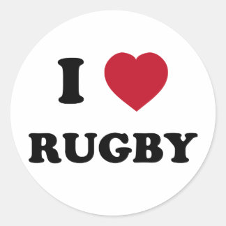 Sticker Rond J'Aime Le Rugby