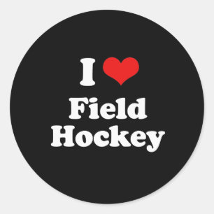 Sticker Rond J'aime le T-shirt d'hockey de champ