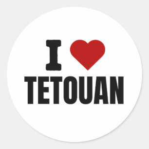Sticker Rond J'aime le Tétouan - J'aime le T-shirt Tétouan