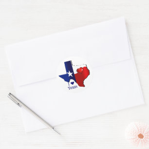 Sticker Rond J'aime le Texas