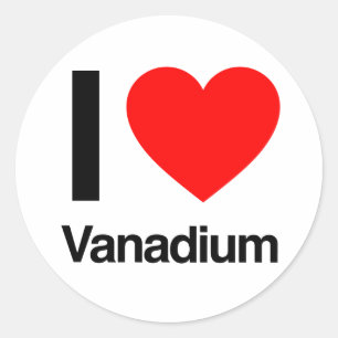 Sticker Rond j'aime le vanadium