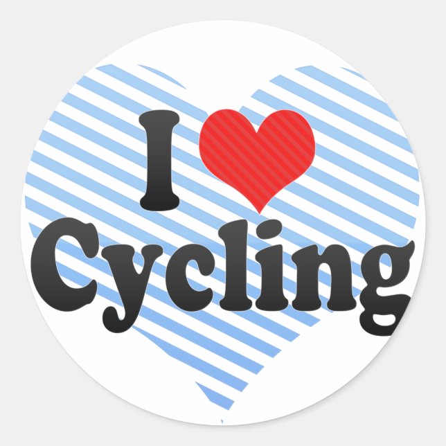 Sticker Rond J'Aime Le Vélo (Devant)