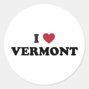 Sticker Rond J'aime le Vermont